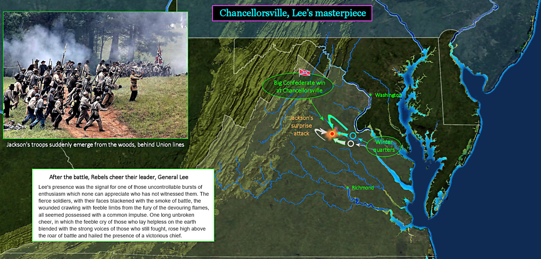 Battle of Chancellorsville, 1863 map
